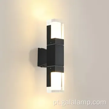 Luz de parede impermeável moderna para uso ao ar livre